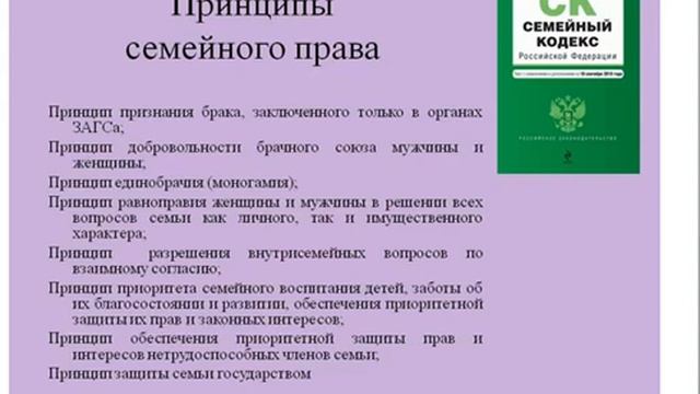 Лекция 1. Основные положения науки семейного права