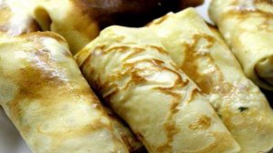 Блины с грибами и мясом индейки