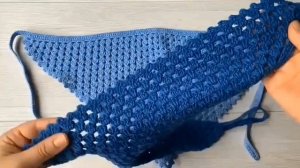 Летняя вязаная косынка/Ярмарка Мастеров