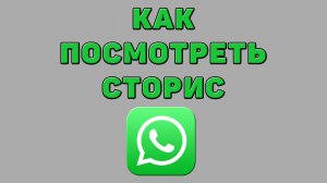 Как посмотреть сторис в Ватсапе