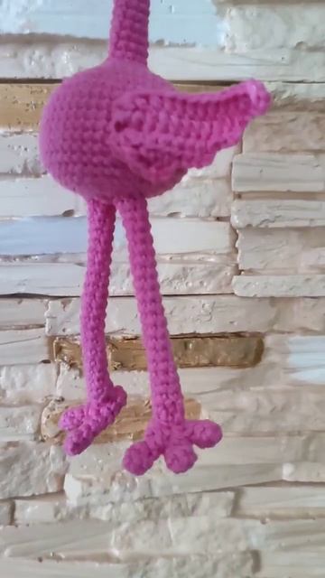 фламинго крючком #анна_енина #вязание #amigurumi #крючком
