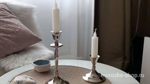 Канделябр КОНСТАНЗО на 1 свечу, серебряный, 20 см, 391358