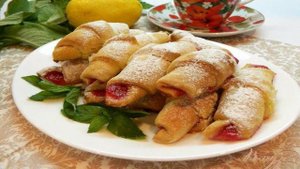 Печенье рогалики с вареньем