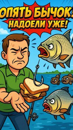 Снова бычок… Опять заглотил! Сколько можно?!
