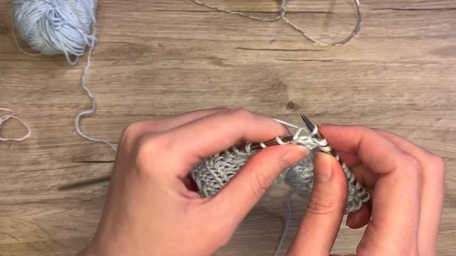 Узор веточки ивы | простые узоры спицами для новичков