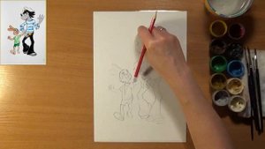 Как нарисовать волка и зайца из "Ну, погоди". Рисуем героев мультфильма "Ну, погоди". Гуашь