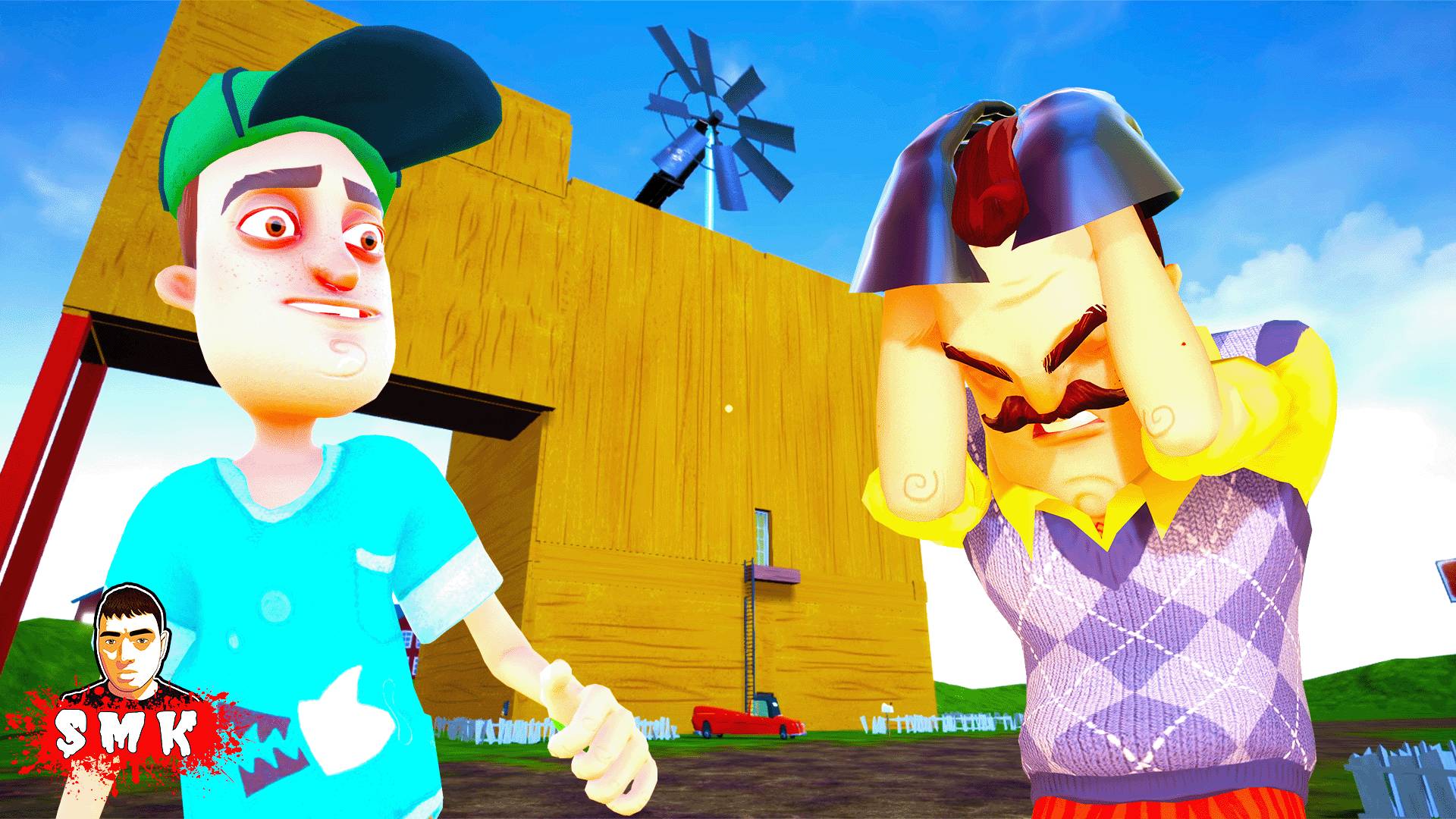 ШОУ ПРИВЕТ СОСЕД! ПСИХ ВАСИЛИЧ И КАРТОННЫЙ ДОМ!HELLO NEIGHBOR ПРОХОЖДЕНИЕ МОДА HELLO CRAZY NEIGHBOR!