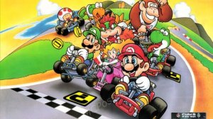 Super Mario Kart (1992, SNES) Прохождение игры (50cc, Mushroom Cup)