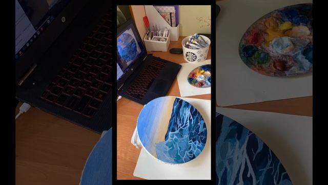 🌊Море🌊Холст, темпера. Speed paint🎨 #art #sea #живопись смотреть онлайн