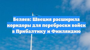 Беляев: Швеция расширила коридоры для переброски войск в Прибалтику и Финляндию