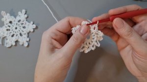 ПРОСТАЯ СНЕЖИНКА КРЮЧКОМ/ ВСЕГО 3 РЯДА/ CROCHET SNOWFLAKE/ SCHNEEFLOCKE HÄKELN