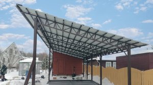 Навес с зоной отдыха