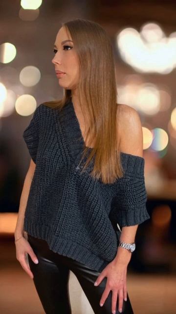 Жилетка спицами самое лучшее изделие моими руками #спицами #свитер связано с любовью смотреть онлайн