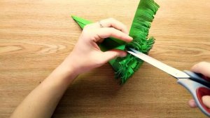 Новогодняя поделка елочка из бумаги своими руками DIY Christmas tree craft made from paper