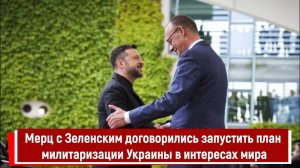 Мерц с Зеленским договорились запустить план милитаризации Украины в интересах мира