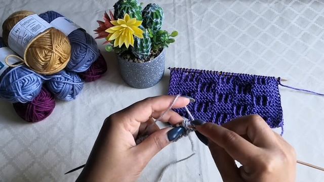 Простой ажурный узор"Плетёнка"! смотреть онлайн