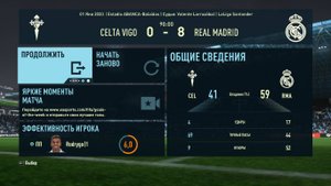 ФИФА 23 ОБЗОР МАТЧА СЕЛЬТА РЕАЛ МАДРИД 0:8