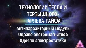 Гаряев одобрил. Генератор Тесла. Модуль анти-паразит. Одеяла электромагнитное и электростатическое.