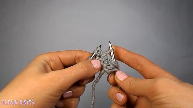 Вязание спицами для начинающих  Резинка с косыми петлями смотреть онлайн