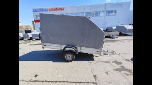 Легковой прицеп «КАМА ПРО 3015» с кузовом 3,0x1,5 оцинкованный, самосвальный, с удлинителем дышла