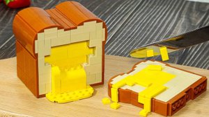 "ЛАВОВЫЙ сырный рулет из LEGO — можно ли его съесть? (Stop Motion + ASMR)"