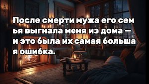 После смерти мужа его семья выгнала меня из дома — и э?