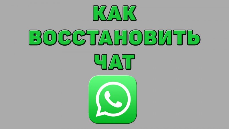 Как восстановить чат в Ватсапе