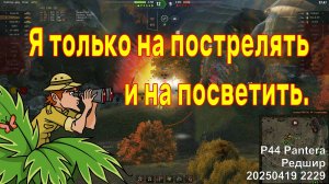 Я только на пострелять и на посветить. P44 Pantera. Редшир. 20250419 2229.