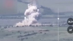 Удар ФАБом по расположению войск ВСУ в н.п. Дроновка. Северское направление.