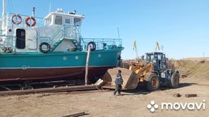 спуск катера наводу