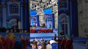 Репетиция концерта на Дворцовой площади в Петербурге