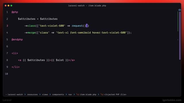 Laravel для новичков #13 - Активный пункт навигации