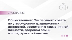 Заседание Общественного Экспертного совета по утверждению традиционных ценностей