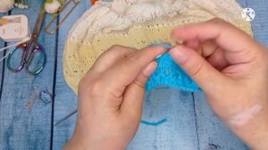 Узор мережки, вяжем спицами... 🧶🧶