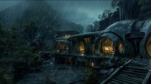 Sanctuary ｜ Relaxing Sci-Fi Ambient Music With Rain Sounds