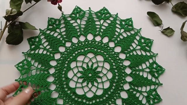 Салфетка вязаная крючком #салфетка #салфеткакрючком #? смотреть онлайн