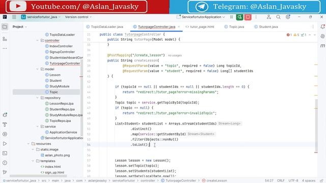 15 Создаем tutor_page.html и TutorPageController [Коммерческая Spring разр смотреть онлайн