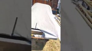 Видео от заказчика. Тент сшитый дистанционно на катер