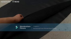 стелим чёрный материал