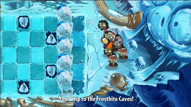 Plants vs. Zombies 2 Локация "Замороженные пещеры" полностью (Frostbite Caves)
