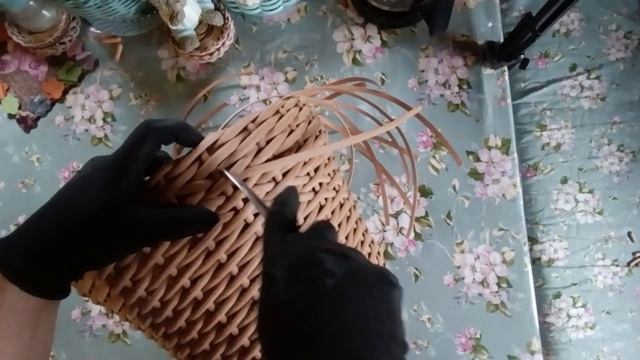 Обратное плетение ротангом (ПМ) монтирую видео по этому кашпо