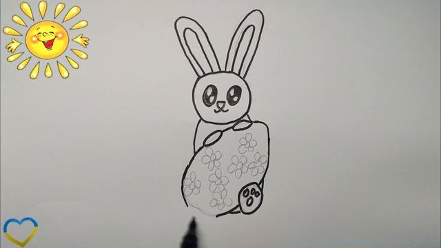 Як намалювати малюнок до ВЕЛИКОДНЯ/ЗАЙЧИК/Малюнок на Паску/Easy drawings for kids/Easter bunny смотреть онлайн