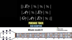 Criminal Funky Blues Backing Track in E