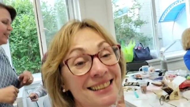 Певуньи распелись и расплясались😃♥️Чаепитие под хоровое пение..