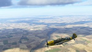 Снова две пары Bf 109 E7 перехват Ли-2 под прикрытием И-153 "Чайка". Oculus Quest 3 VR