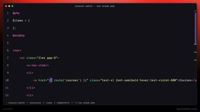 Laravel для новичков #9 - Компоненты шапки