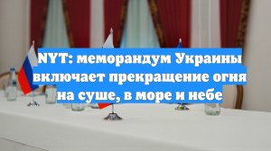 NYT: меморандум Украины включает прекращение огня на суше, в море и небе