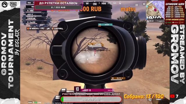 5.04 21:00 GROMOV Tournament by ÉCLAIR Отборочные + Розыгрыш UC смотреть онлайн