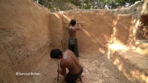 Build Top 3 In 1 Underground House And Temple Swimming Pool