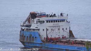 Теплоход Нефтерудовоз 2 выходит из ВДСК на Волгу